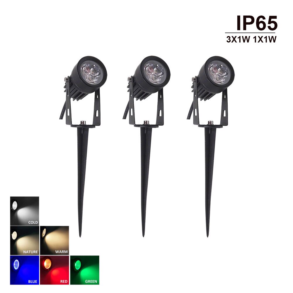 Éclairage Led imperméable pour une piscine ou une clôture, conforme à la norme IP65, éclairage d'extérieur, éclairage idéal, idéal pour une pelouse ou un jardin, idéal pour une marche ou une clôture, 3W, 12/265V, disponible en 220V