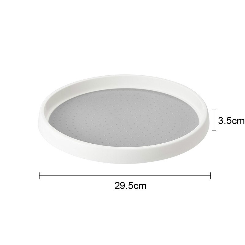 Round Rotatable Kitchen Storage Box Desktop Cabinet Spice Bottle Spices Rack Artifact Rotating Storage Turntable Tray WY804: L