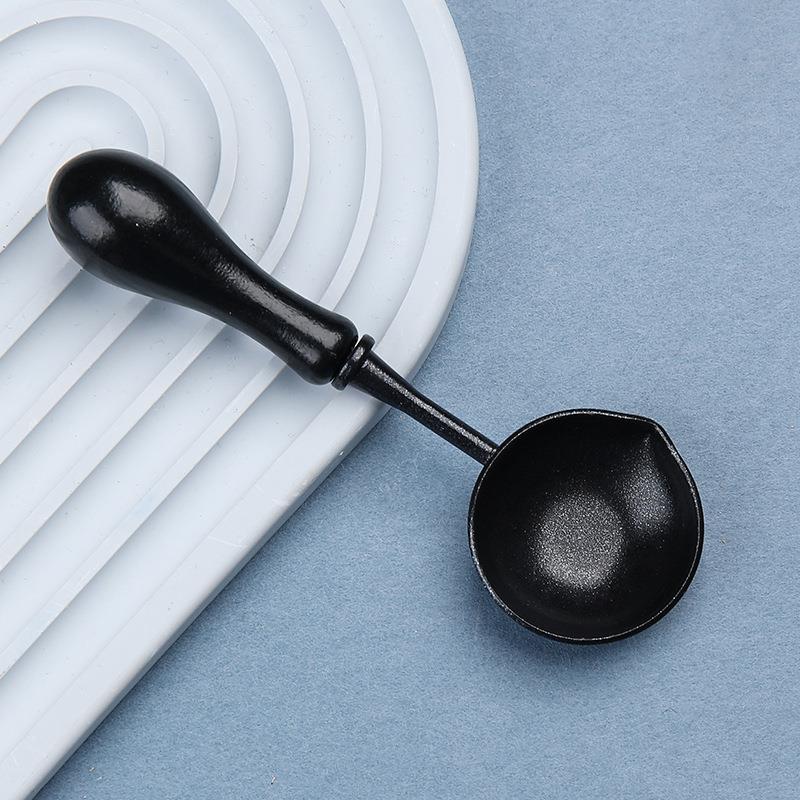 Hoogwaardige Lakzegel Non Stick Lepel Zegellak Lepel Stempelzegel Verwarming Lak Wax Tool Anti Stick schoon te maken: WHITE