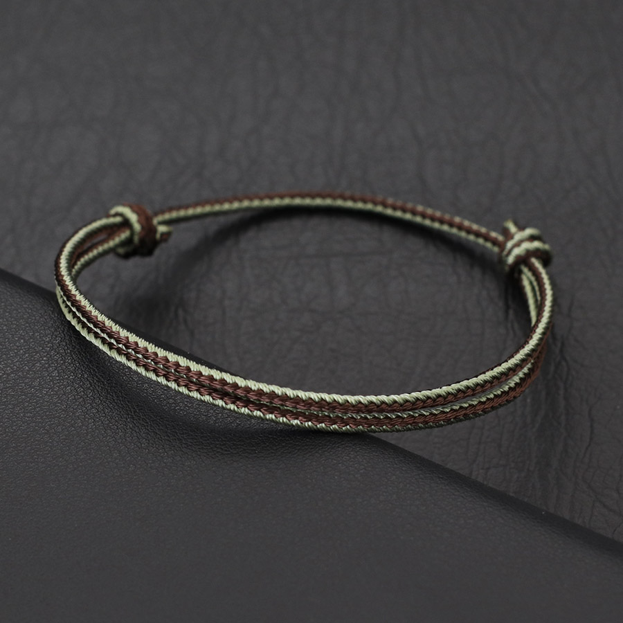 Pulsera étnica de hilo fino de 2mm para Hombre, amuleto de la suerte bohemio ajustable de , para él, Pulseria para Hombre, Joias: Color dorado
