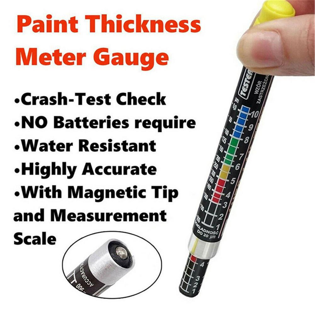Billakktykkelse tester penn meter måler krasjsjekk test maling tester med magnetisk spiss skala indikerer for biltilbehør