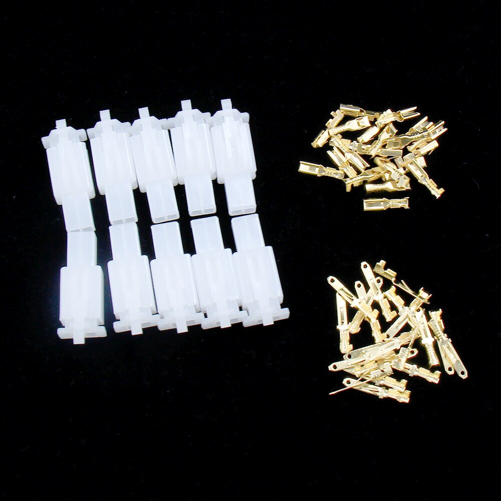 2pins Plug Male To Female Wire Connector Electrical 2P Wiring Connectors Cable Socket With Fixed 2.8mm Terminal For Car Boat: 7021A-2.8 10Sets