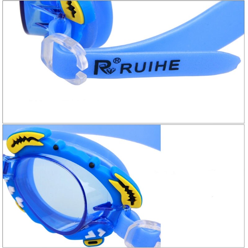 Gafas de natación profesionales para niños, lentes de dibujos animados, Delfín, antivaho, impermeables, para natación