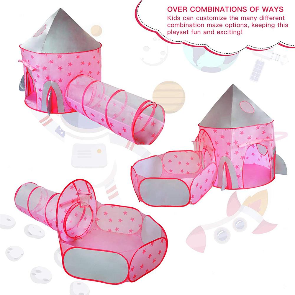 3 in 1 Spielzeug Zelt Spielhaus einstellen Krabbeln Tunnel Spielen Rohr für Jungen Mädchen Baby Kleinkind freundlicher Ball Schwimmbad Basketball felge Kriechen Tunnel