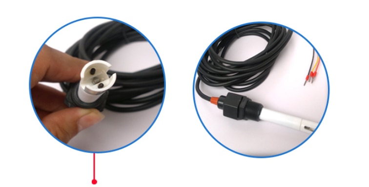 Tds sensor ec sensor elektrode ledningsevne elektrode ledningsevne sensor platin sort ledningsevne meter temperaturkompensation