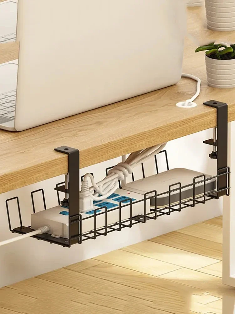 Étagère de panier en fil T1, rangement sous la table, boîte d'évaluation, gestion des câbles de bureau, support d'armoire de rangement