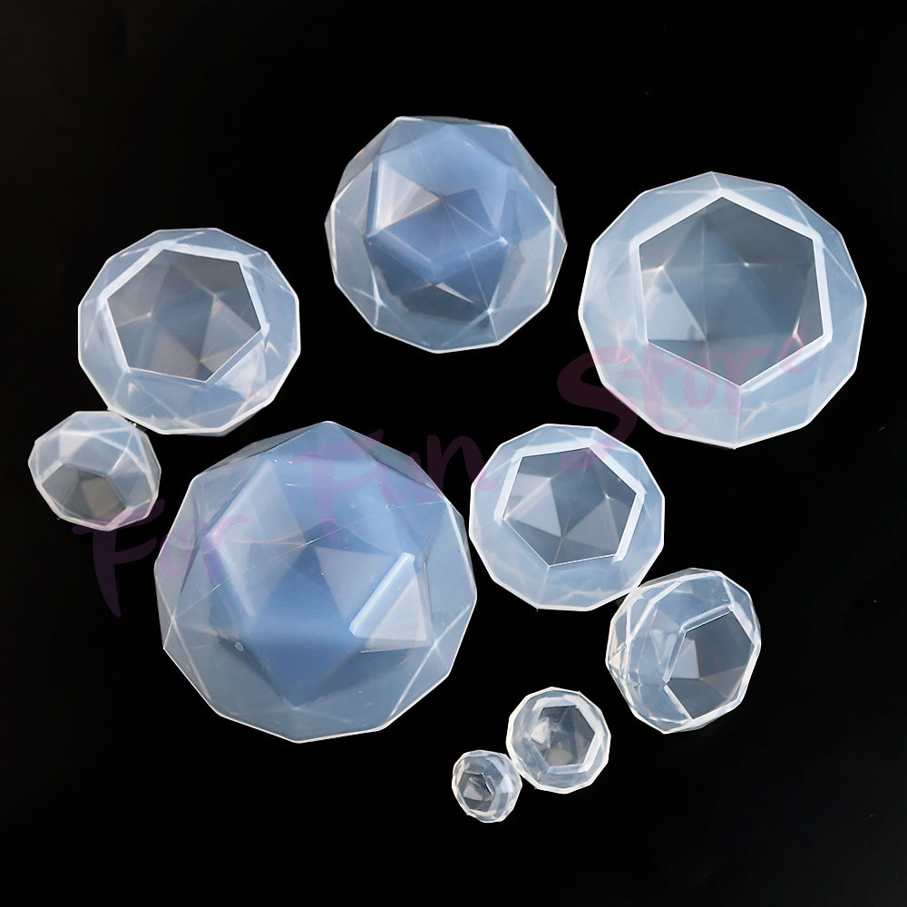Moules en Silicone diamant pour bricolage amusant, bijoux, colliers, pendentifs, goutte de cristal, colle, résine, artisanat fait à la main, ornement de bureau