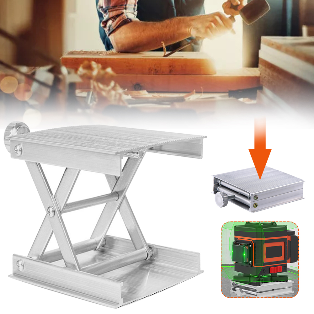 Aluminum Lifter Router Table Milling Lifting Woodworking Engraving Spirit Level Lifting Stand Carpentry Tools for Laboratory