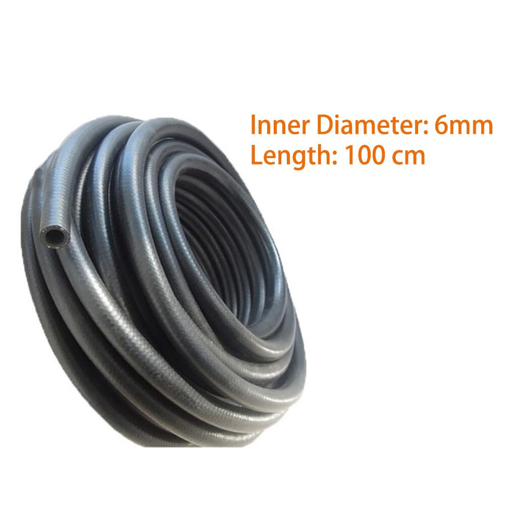 Bil olieslange brændstofrør 4mm/6mm/8mm/10mm/12mm/16mm/18mm olie brændstofslange line bil turbo oliekøler slange sort slange: 6mm 1 meter