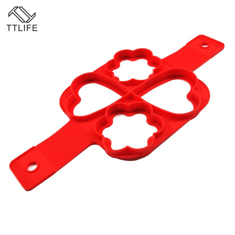 4 Cavity Pancakes Maker Fantastic Fast & Easy Way To Make Perfect Cooking Tool Silicone Pancake Mold Pastry Tools Omelette Mould: Default Title