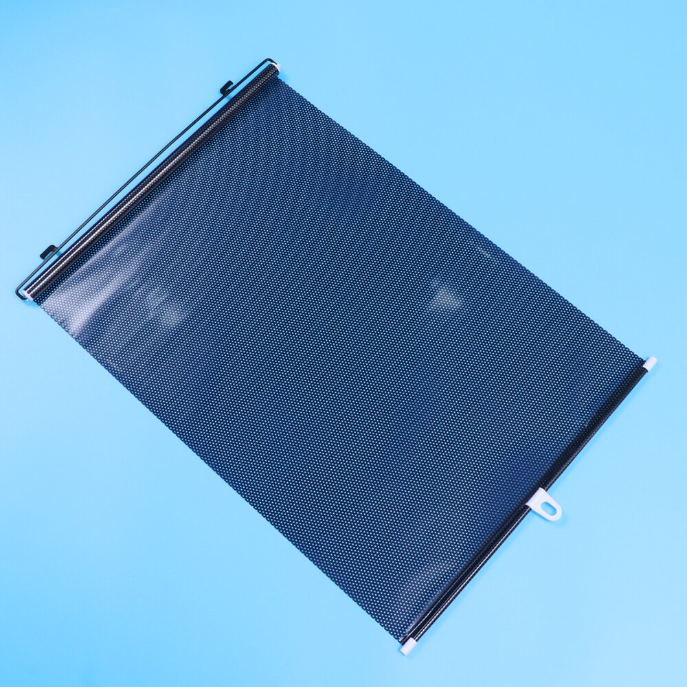 Rideaux de voiture rétractables universels, lot de 2, rouleau de fenêtre, pare-soleil, protecteurs pour stores (noir): Black 58x125