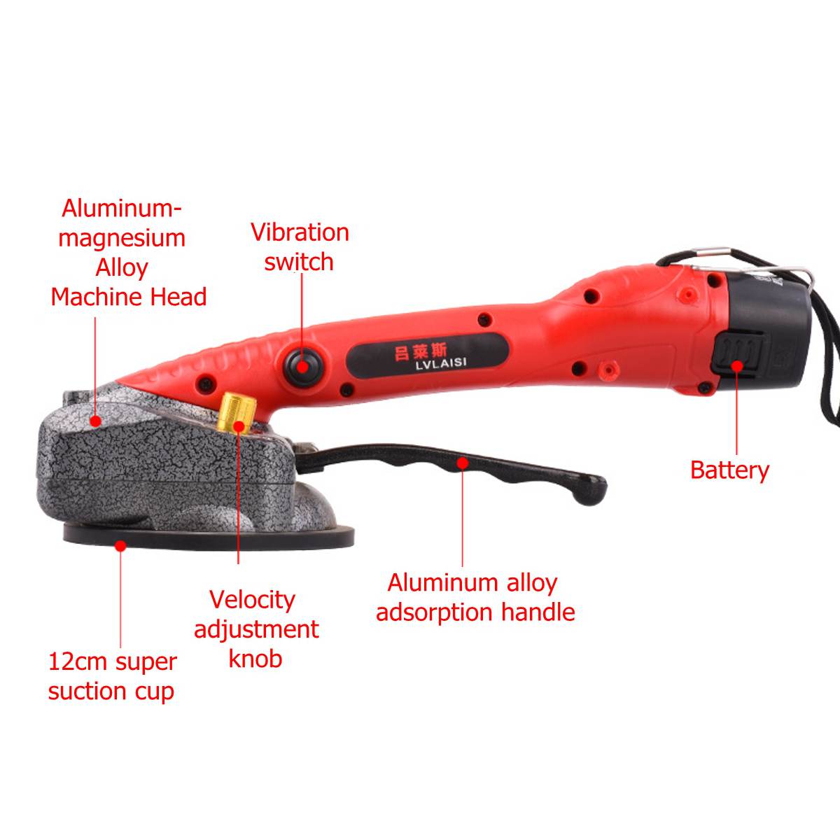 Verstelbare 1000W Tegels Tegels Machine Tegels Vibrator Zuignap Portable Automatische Floor Vibrator Nivellering Tool Met Batterij