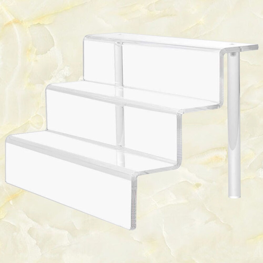 3 lagen rek acryl ladder cosmetica houder display stand taart display houder
