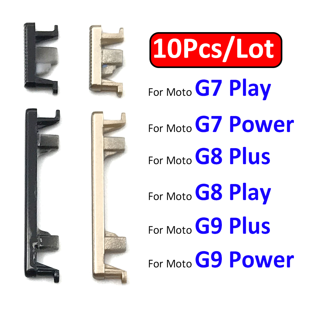 10Pcs/Lot, For Moto G9 G7 Power G8 Plus Play / G8 Power Lite Power Button ON OFF Volume Up Down Side Button Key