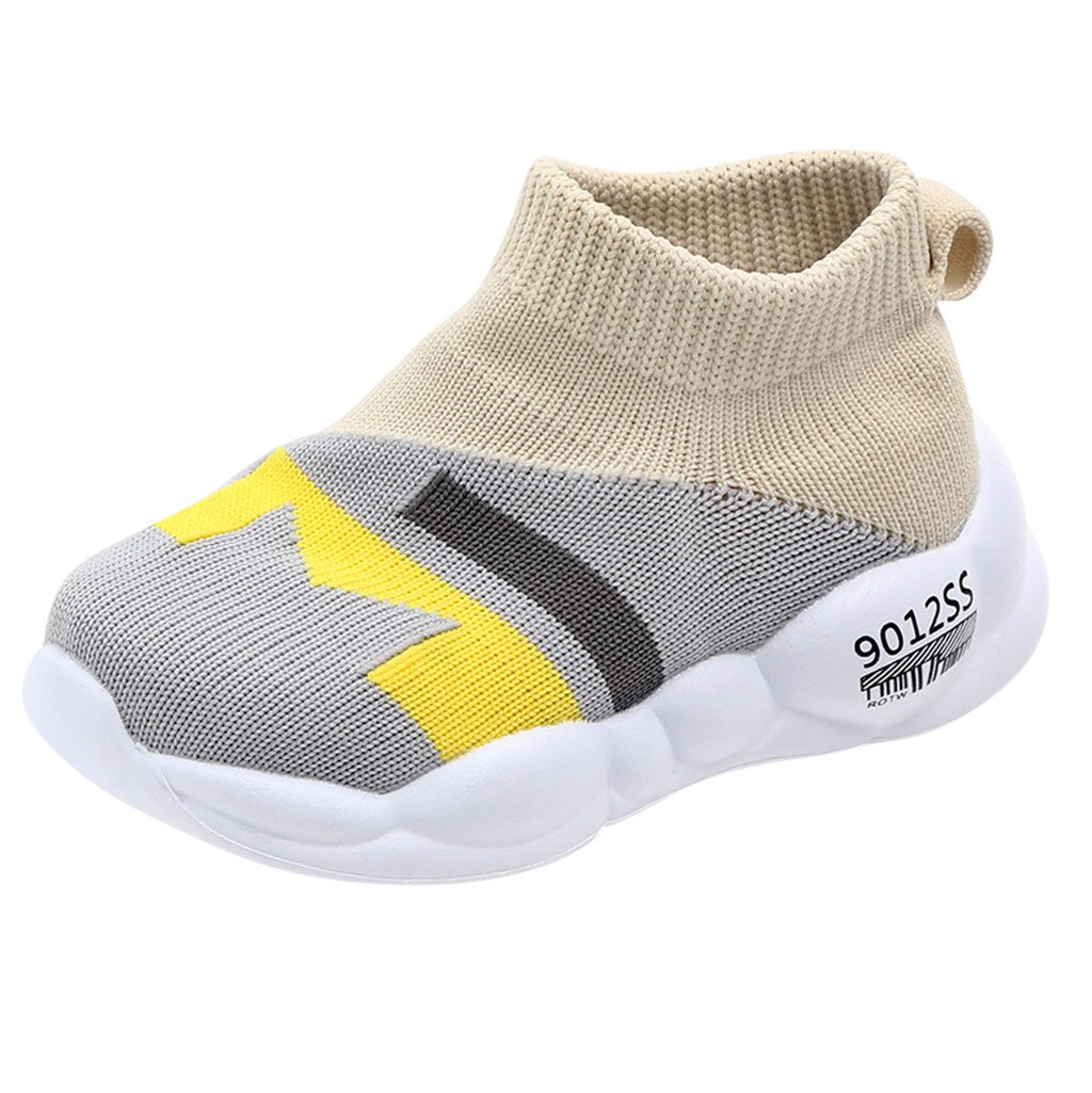 MUQGEW enfant en bas âge infantile enfants bébé filles garçons maille semelle souple Sport chaussures baskets bébé fille chaussures directe: Gris / 24