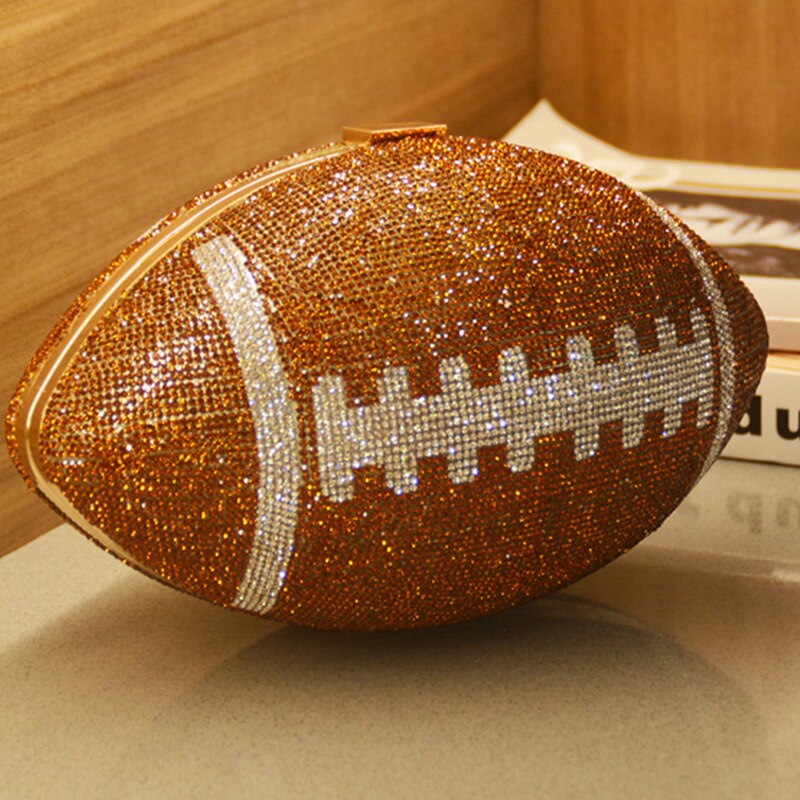 Melhor presente bola forma de cristal embraiagens feminino festa bolsa amarelo/marrom 4 cores senhoras banquete bolsas boate femaleprom saco: Brown
