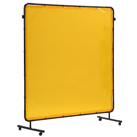 Fire Proof Flame Retardant Welding Blanket Welding Shield 6'X6' Translucent Anti UV Anti-UV Vinyl Welding Screens Curtain: Golden Yellow Color / 1.74 M X 1.74 M