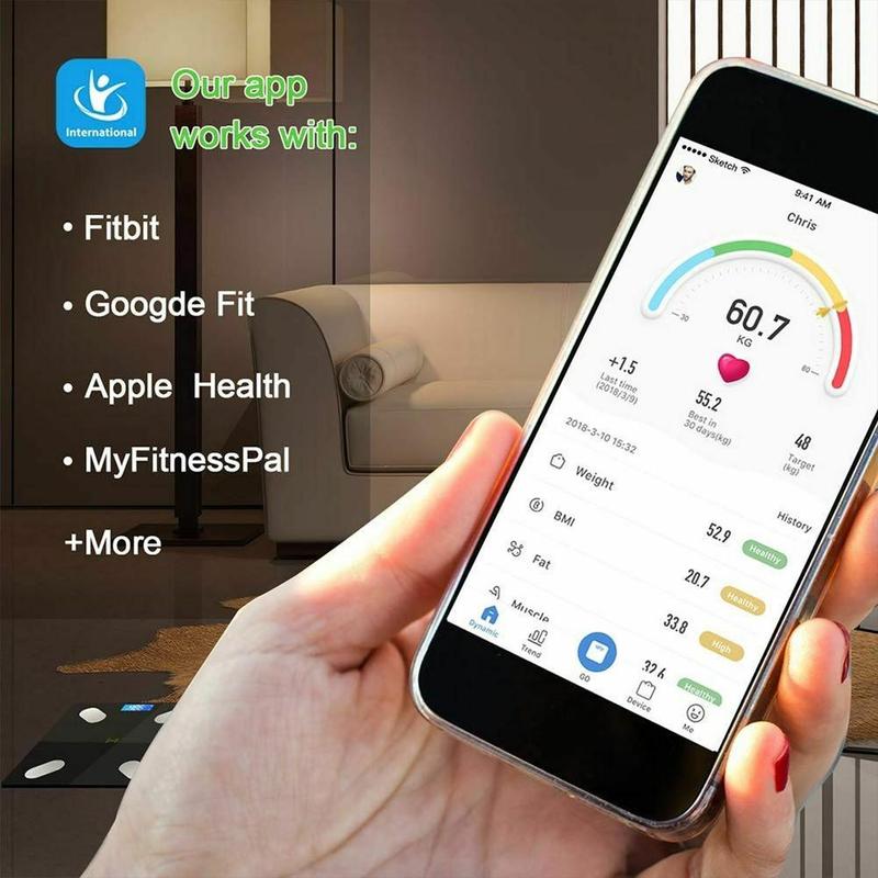 Intelligent Body Fat Scale Charging Electronic Scale Scale Health Monitor Bmi Weight Tools Analyzer Weight Fitness Weight L Q4B7