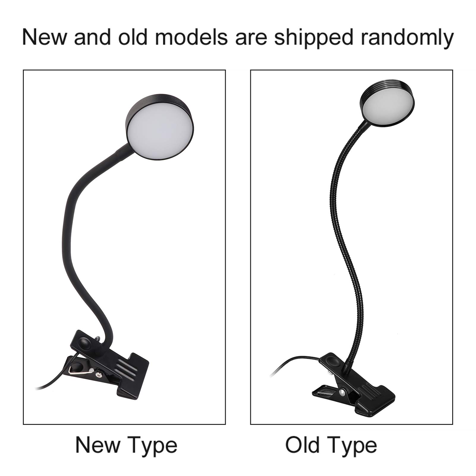 4,7-inch massieve kern cirkelvormig boeklicht USB oplaadbare leeslamp Warm koel wit daglicht Draagbaar flexibel