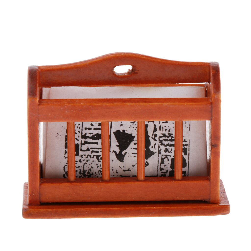 Magideal 1:12 Schaal Miniatuur Tijdschriftenrek Poppenhuis Kantoor Meubels Poppenhuis Accessoires