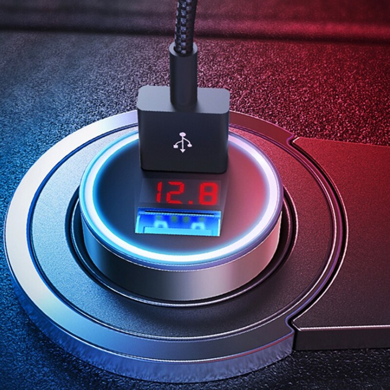 3.1A Led Display Dual Usb Car Charger Voor Huawei P40 P30 Lite Mate 40 30 Honor 30S 10X 9X lite 9A 9C Telefoon Adapter Autolader
