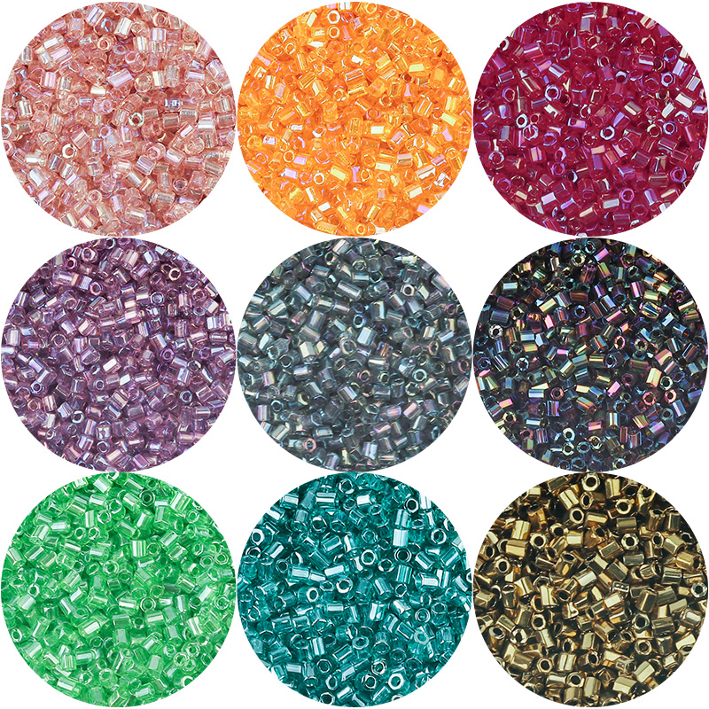 1100 pièces 2mm AB couleur perles Tube forme verre perle perles de rocaille pour la fabrication de bijoux perles d'espacement en vrac bracelet à bricoler soi-même collier