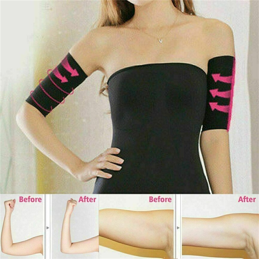 1Pair Slimming Compression Arm Shaper Slimming Arm Belt Helps Tone Shape Upper Arms Sleeve Shape Taping Massage For Women