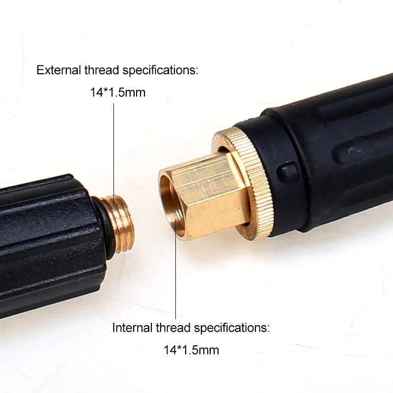 Tige d'extension haute pression en acier inoxydable pour Machine à laver de voiture, pour étendre la longueur du nettoyage par pulvérisation du pistolet à eau