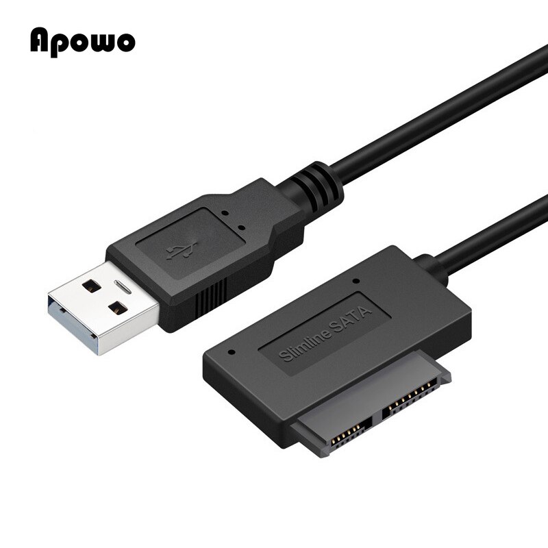 Usb 2.0 Naar Mini Sata Ii 7 + 6 13Pin Adapter Converter Kabel Voor Laptop Dvd/Cd Rom slimline Drive Op Voorraad
