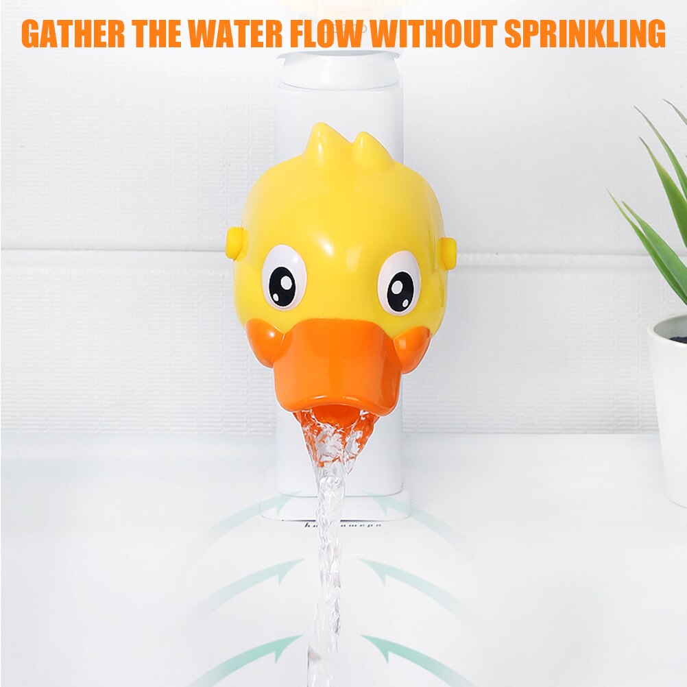 2PCS Kids Faucet Extender Animal Extenders Silicone Tap Extenders Antispattering Children Hand Washing Sink Handle Extender