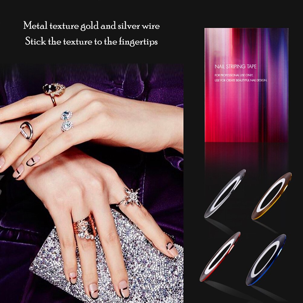 32 kleuren Nail Sticker Decals Striping Tape Lijnen Multicolor Rolls Striping Tape Line Nail Art Decoratie Sticker DIY Nail Tips