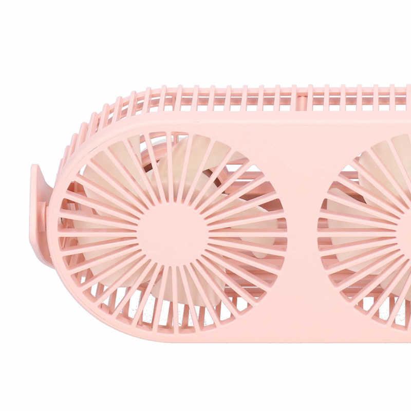 Fan Small Fan Pink Double Head Desktop Fan USB Adjustable Mini Aromatherapy Fan for Home Office Home Supplies Desktop Fan