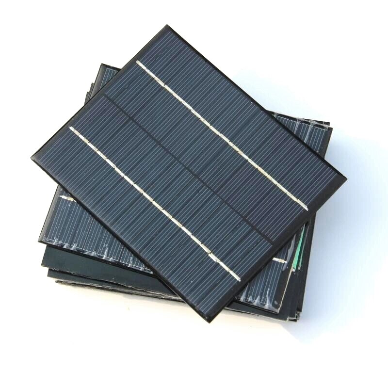 2W 6V Epoxy Solar Cell Polycrystalline Solar Panel Module with Cable DIY System Solar Charger For 3.7v Battery