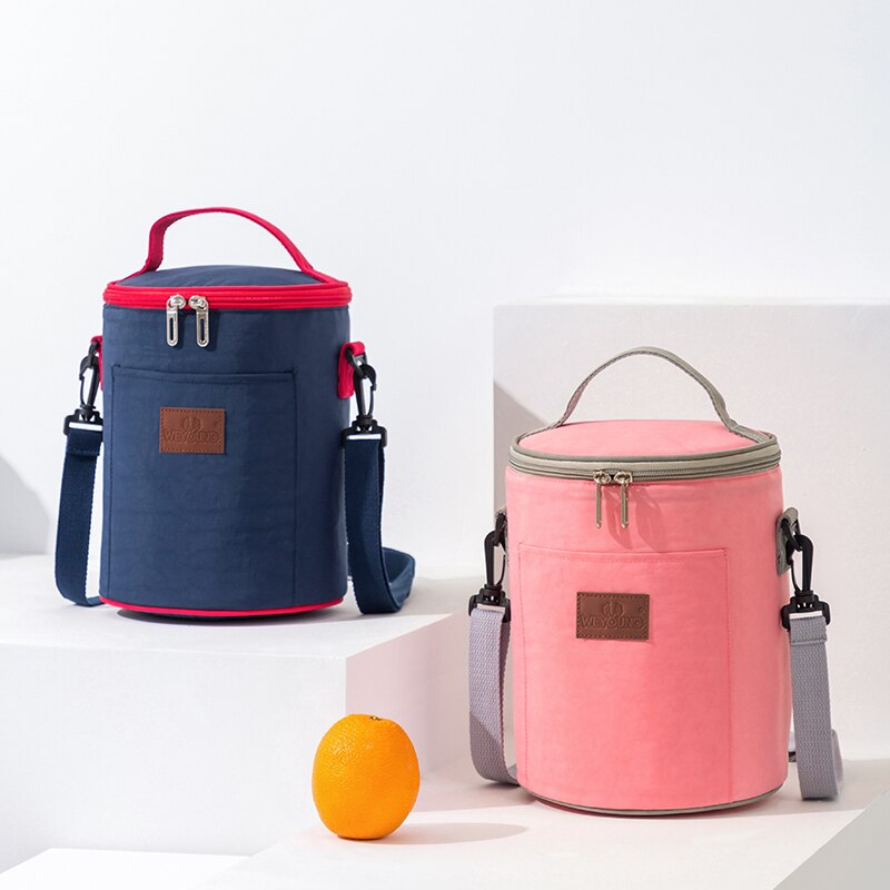 Tote Ronde Isoleren Lunch Tas Vrouwen Student Lunchbox Bento Thermo Tas Kantoor School Picknick Koeltas Bolso