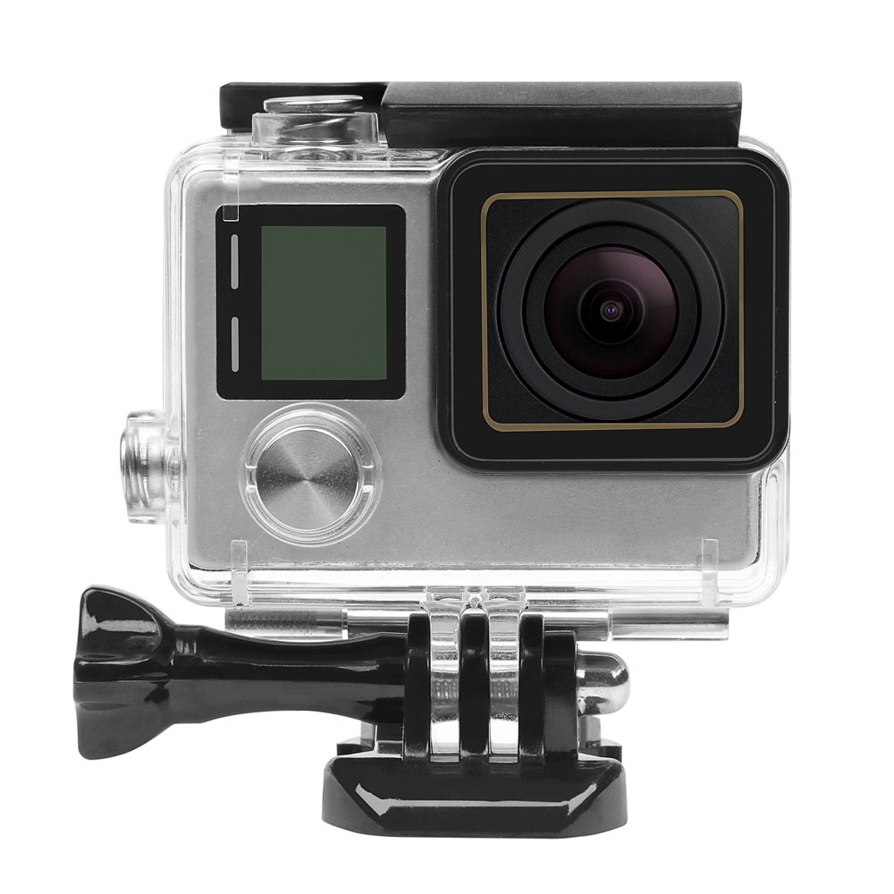 SHOOT suporte de proteção de câmera Go Pro 4, acessório de suporte de capa impermeável de 30m para câmera de ação GoPro Hero 4 3+, protetor preto e preta