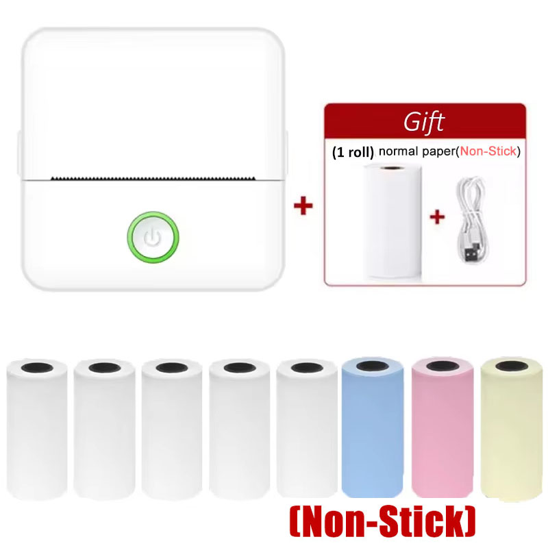 X6 mini HD printer portable sticker label Printer Bluetooth pocket thermal printer with paper for student note inkless printing: Yellow