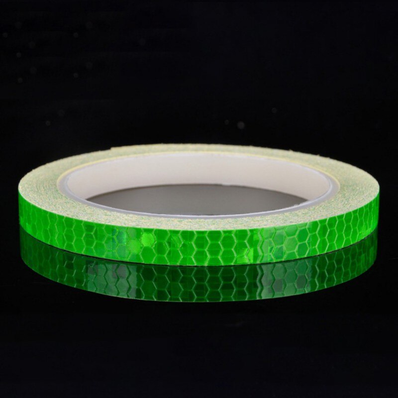 1cmx8m/2cmX8cm Bike Reflective Stickers Cycling Fluorescent Reflective Tape MTB Bicycle Safety Decor Luminous Body Sticker