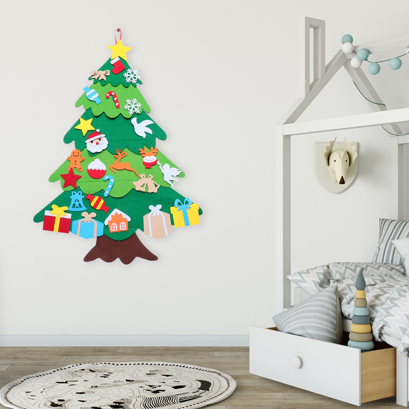 1pc Christmas Decoration Stereoscopic Felt Christmas Tree Christmas Supply