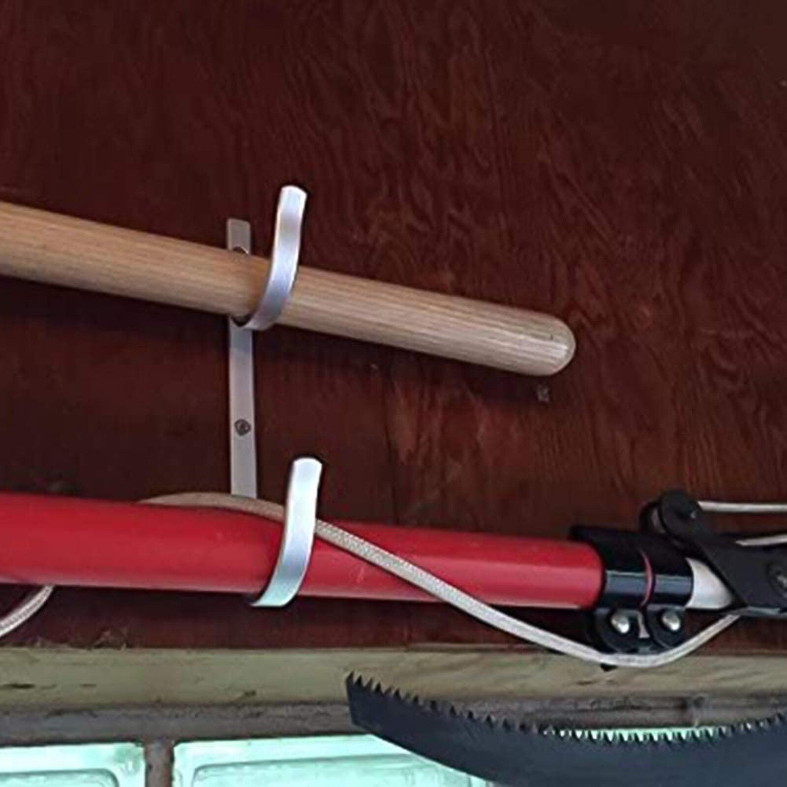 2pcs Hook Telescoping Pole Hooks Portable Leaf Rakes Aluminum Alloy Multipurpose Organizer Swimming Pool Hanger Accessories Tool