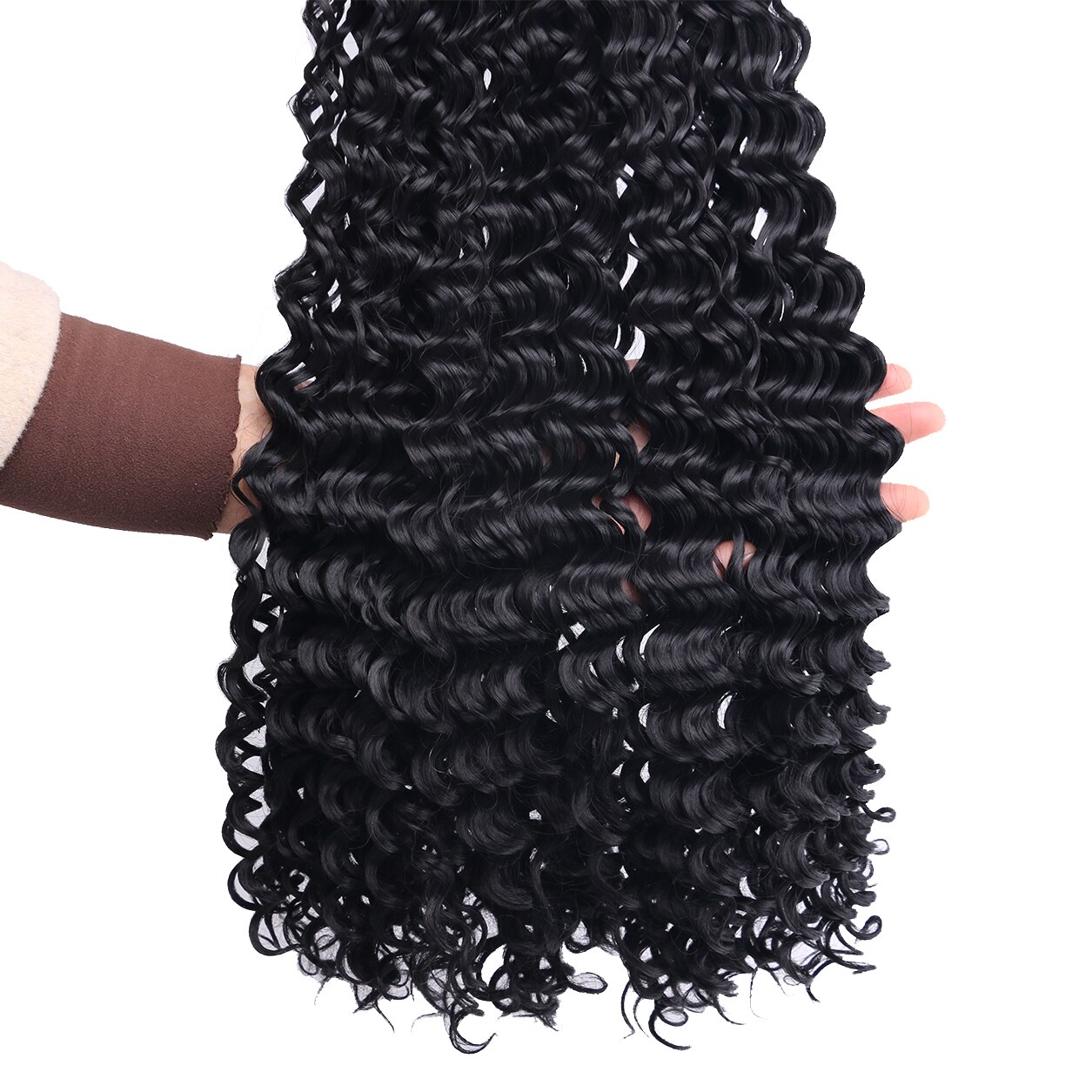 Afro Deep Wave Hair Bundles 30 Inches Super Long Curly Hair Extensions Water Wave Hair Bundles for Black Women