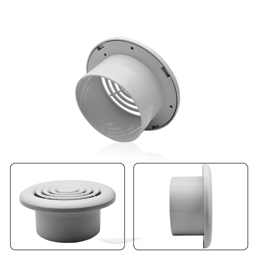 4" 100mm Air Vent Grille Ventilation Ceiling Wall Mount Air Vent ABS Round