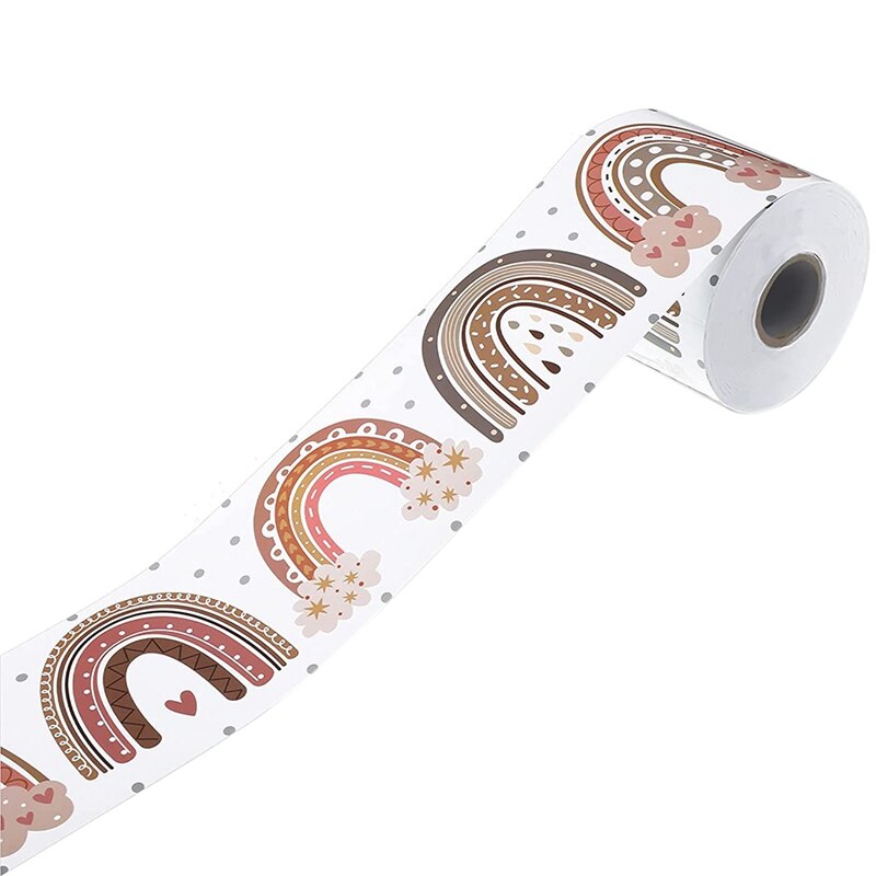 20M Boho Rainbow Bulletin Board Borders Rainbow Straight Borders Classroom or Home School Decoration: Default Title