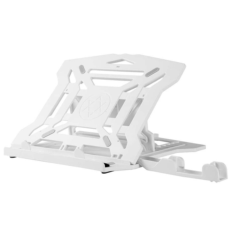 -Laptop Stand Adjustable Laptop Stand Multi-Angle Swivel Stand Mobile Phone Pad Stand for 10 to 17 Inch Laptops: White