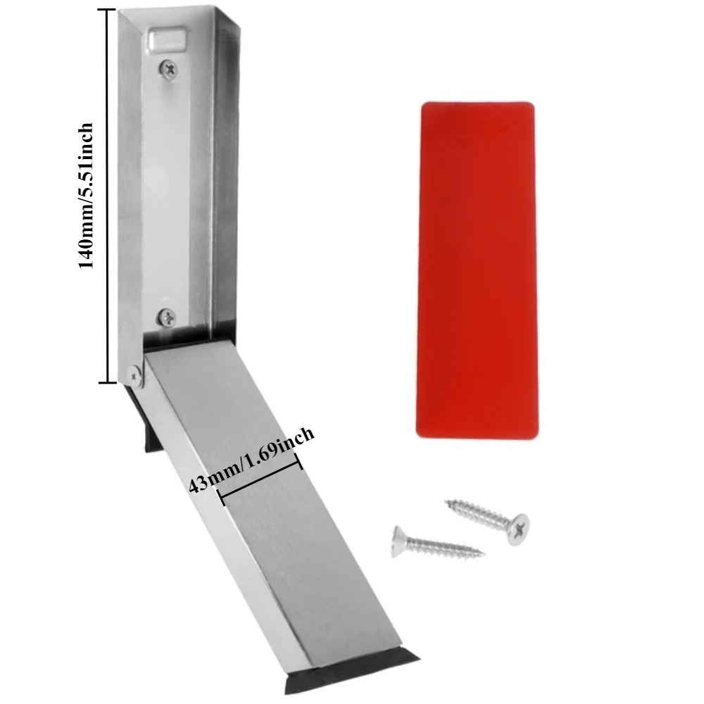 Stainless Steel Door Stopper Metal Gate Blocker Windproof Gate Blocker Anti-collision Door Gap Blocker Sturdy: Silver