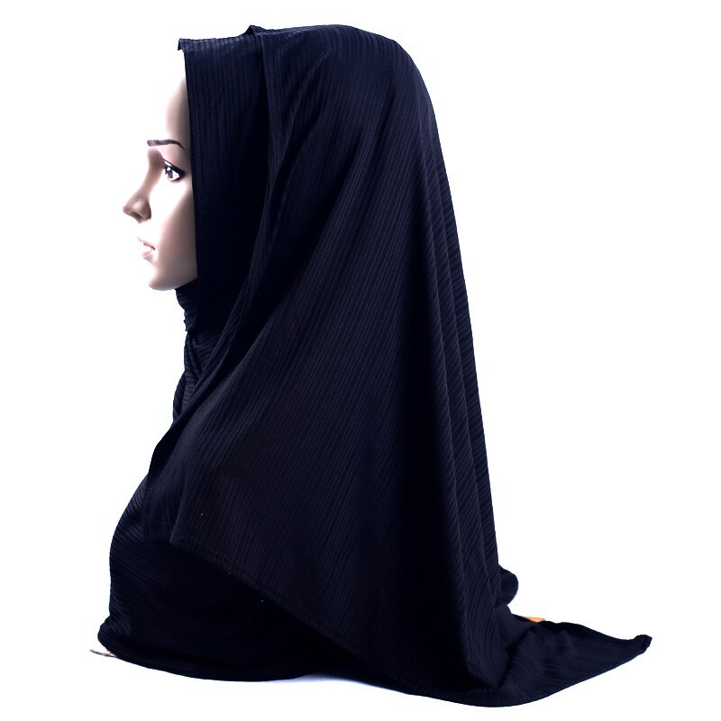 LINLING turquie femmes en mousseline de soie solide écharpe musulmane dames châles et enveloppes doux femme Hijab étoles tête sous-écharpes N488: C5