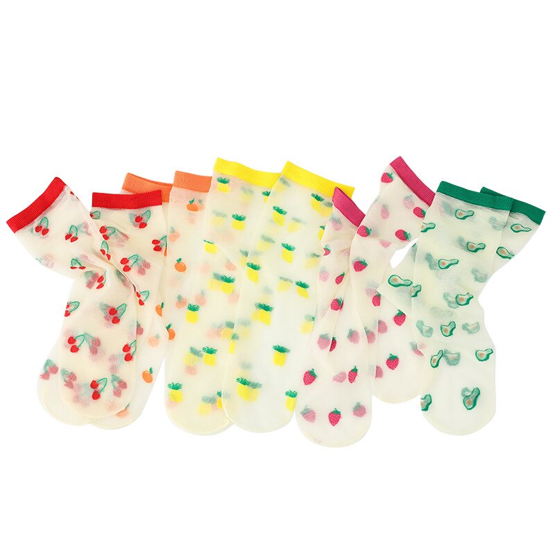 Kids Summer Nylon Knee High Socks With Print Children Toddler Girls Baby Boys Mesh Thin Cute Tube Invisible Long Socks Kawaii