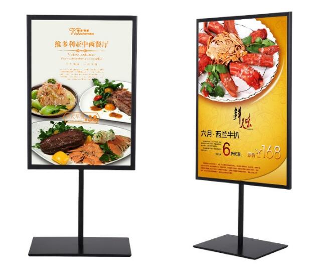 Dubbelzijdig poster stand A3 & A4 metalen cafe tafel teken reclame bureau display stand rack