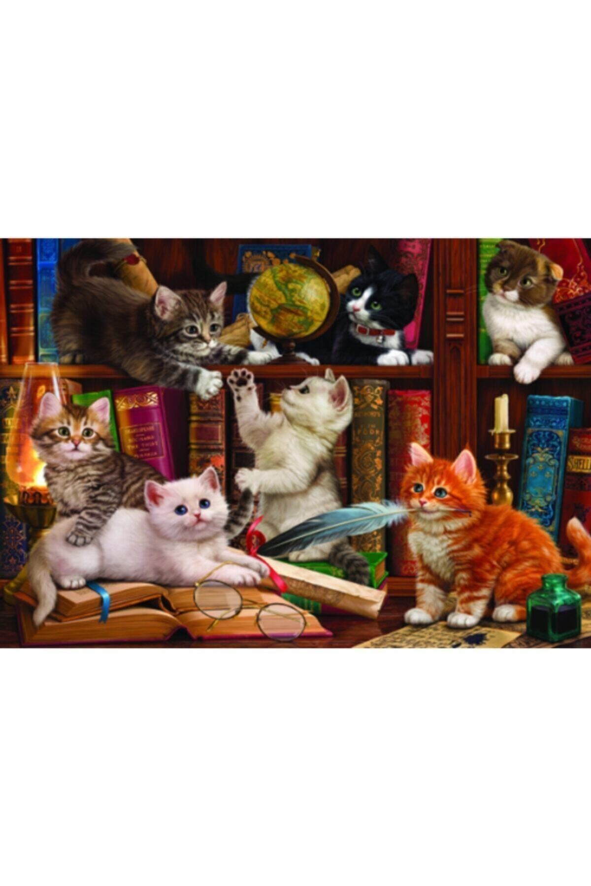 Puzzel 500 Stuks Katten En Boeken/Kittens In De Bibliotheek Puzzel Leuke Spelletjes En Speelgoed Souvenirs Strategie Groep Party activiteiten