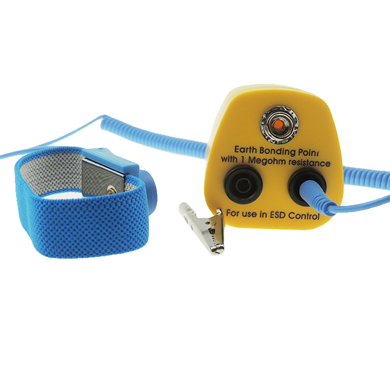 ESD Polsband Stof HQ Wrist Band Strap Met 1.8 meter Anti Statische Aarding Koord en Aarde Bonding Plug ESD banana Plug: 110 2Banana with 1M / With UK Plug