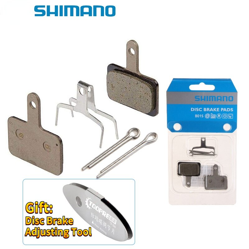 SHIMANO-pastillas de freno de resina B01S, para MTB MT200 /M315, br-M485, M445, M446, M447, M395, M355, M575, M475, M416, M396, M525, M465